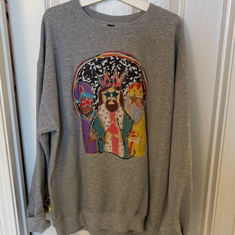 Colorful Graphic Women's Sweatshirt Three Wisemen